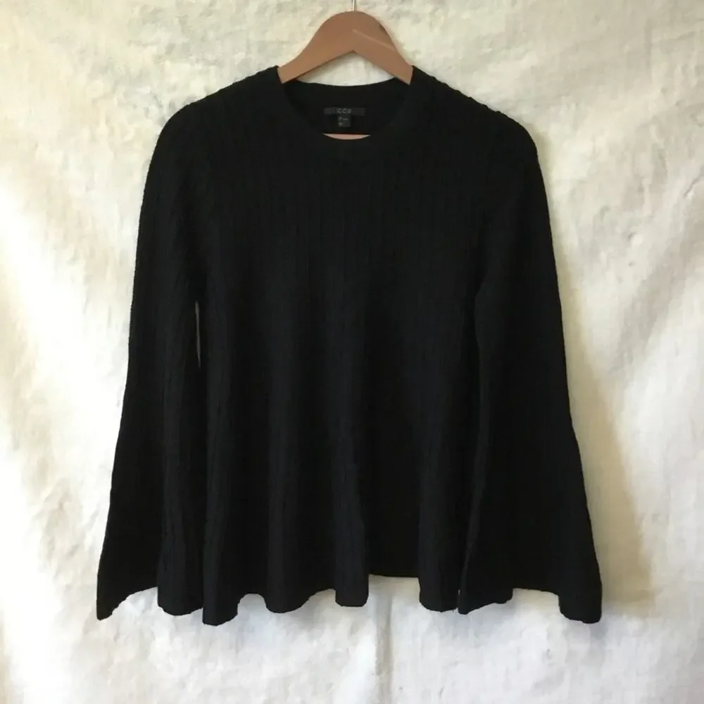 COS Black Wool Texture Stripe Sweater - Picture 2 of 16